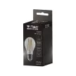 V-TAC Átlátszó LED izzó filament COG  E27 A60 12W 6400K gömb - 217460