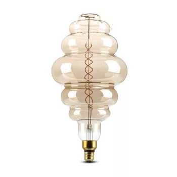   V-TAC Dimmelhető füstszínű LED izzó filament COG  E27 S200 8W 1800K nagygömb - 217465