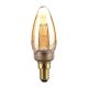 V-TAC Borostyán LED filament COG lámpa E14 C35 2W 1800K gyertya - 217472