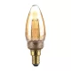 V-TAC Borostyán LED izzó filament COG  E14 C35 2W 1800K gyertya - 217472