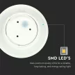 V-TAC 8W led fali lámpatest kerek, fehér 4000K - IP65 - 217527