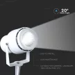 V-TAC LED 12W leszúrható kerti lámpa - fehér - 4000K - 217548