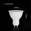 V-TAC LED spotlámpa  GU10 MR16 4.5W 38° 4000K spot (CREE Chip) - 217976