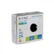 V-TAC 4W led fali lámpatest kerek, fekete 3000K - IP65 - 218215