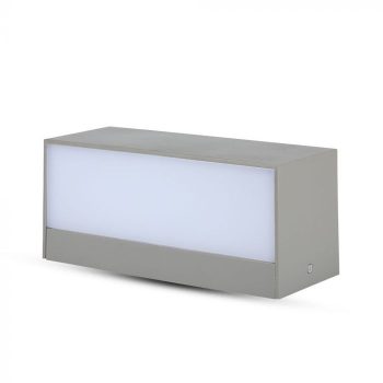   V-TAC 12W LED Fel/Le világító kültéri lágy fény IP65 szürke színű 3000K - 218242