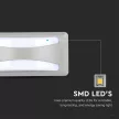 V-TAC 12W LED Fali lámpa lágy fényű IP65 szürke színű 3000K - 218245