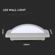 V-TAC 12W LED Fali lámpa lágy fényű IP65 szürke színű 6000K - 218247