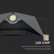 V-TAC LED fali lámpatest 5W fekete 3000K - IP65 - 218282