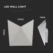 V-TAC LED fali lámpatest 5W szürke 4000K - IP65 - 218285