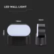 V-TAC LED fali lámpatest 5W fekete 4000K - IP65 - 218289