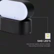 V-TAC LED fali lámpatest 5W fekete 4000K - IP65 - 218289