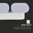 V-TAC 10W LED Fali lámpa mozgatható fehér színű 3000K - IP65 - 218292