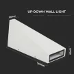 V-TAC LED fali lámpatest 6W fehér 3000K - IP65 - 218295