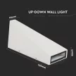 V-TAC LED fali lámpatest 6W fehér 4000K - IP65 - 218296
