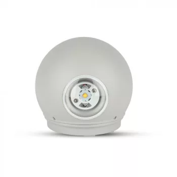   V-TAC 6W LED Fali világítás IP65 szürke színű kerek 4000K - 218306