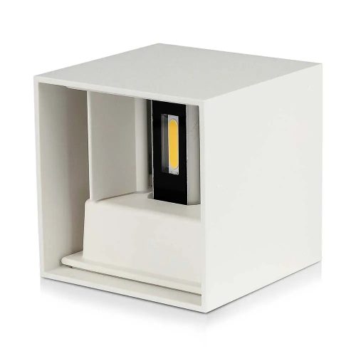 V-TAC 12W LED Fali lámpa Bridgelux Chip fehér színű négyzet alakú 3000K - IP65 - 218527