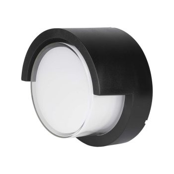   V-TAC LED 12W Fali világítás kerek forma - fekete - 4000K - IP65 - 218538