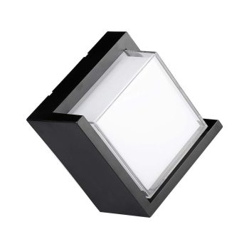   V-TAC LED 12W Fali világítás négyzet forma - fekete - 4000K - IP65 - 218540