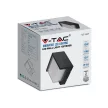 V-TAC LED 12W Fali világítás négyzet forma - fekete - 4000K - IP65 - 218540