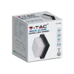 V-TAC LED 12W Fali világítás négyzet forma - fekete - 4000K - IP65 - 218544