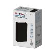 V-TAC 4W LED Fali lámpa fekete színű 3000K - IP65 - 218561