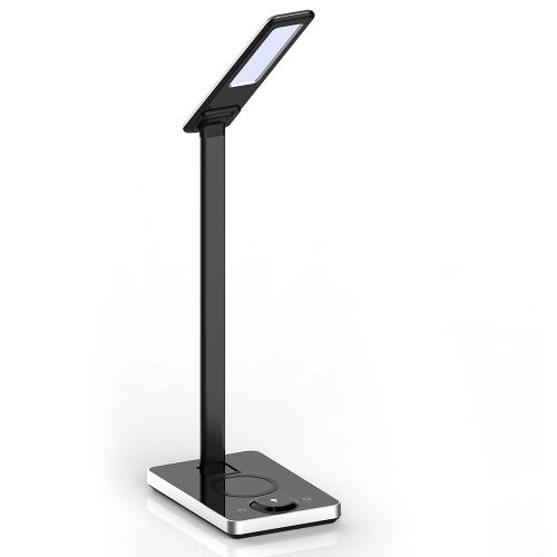V-TAC LED asztali lámpa 7W 3 az 1-ben vezeték nélküli telefon töltővel - fekete - 218602