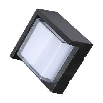   V-TAC LED Fali világítás négyzet forma 7W IP65 3000K - fekete - 218610