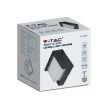 V-TAC LED Fali világítás négyzet forma 7W IP65 3000K - fekete - 218610
