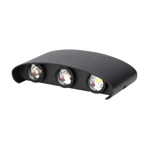 V-TAC 6W LED Fali lámpa IP54 fekete 3000K - 218615
