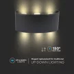 V-TAC 6W LED Fali lámpa IP54 fekete 3000K - 218615