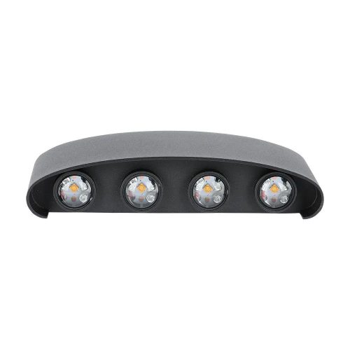 V-TAC 8W LED Fali lámpa IP54 fekete 3000K - 218619