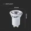 V-TAC LED spotlámpa  GU10 MR11 2W 38° 6400K spot - 21871