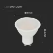 V-TAC LED spotlámpa  GU10 MR16 10W 100° 3000K - 218781