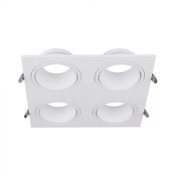 V-TAC Led 4 x GU10 Spot Keret Négyzet Alakú Fehér - 23003