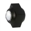V-TAC LED 2W Fali lámpatest, Fekete - 4000K - IP54 - 23030