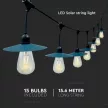 V-TAC Napelemes (solar) Fényfüzér 3W 15M - 3000K - 23034