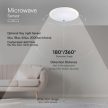 V-TAC LED mennyezeti lámpatest, mikrohullámú mozgásérzékelővel, fehér 20W 3in1 IP66 - 23160