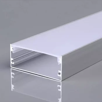   V-TAC Alumínium profil - Falon kívüli - Tejfehér fedlappal - 2000 x 50 x 20 mm - 23178
