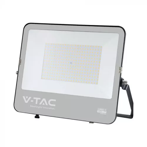 V-TAC 200W LED reflektor 115° 6500K 135LM/W fekete házas (CREE Chip) 1M hosszú vezetékkel - 232216