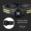 V-TAC 3W+5W LED fejlámpa, tölthető IP43  - 23340