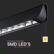 V-TAC Függeszthető lineáris LED lámpa 36W 3in1 Fekete (Samsung chip) Lencsés - 23341