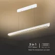 V-TAC Függeszthető lineáris LED lámpa 36W 3in1 Fehér (Samsung chip) Lencsés - 23342