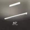 V-TAC Függeszthető lineáris LED lámpa 36W 3in1 Fehér (Samsung chip) Lencsés - 23342