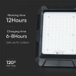 V-TAC 10W LED napelemes (SOLAR) reflektor távirányítóval 120° 4000K fekete házas - 23438
