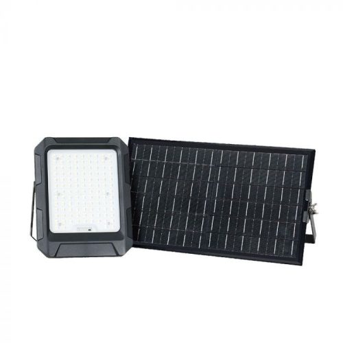 V-TAC 15W LED napelemes (SOLAR) reflektor távirányítóval 120° 4000K fekete házas  - 23439