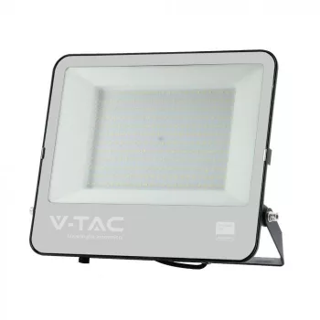   V-TAC 200W LED reflektor 115° 4000K fekete házas, szürke matt üveggel , 1 m hosszú vezetékkel (Samsung Chip) -23601