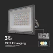 V-TAC 50W LED reflektor CCT 3in1 Szürke házas - 23614