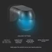 V-TAC infravörös mozgásérzékelő 180° IP44 - fekete - 23678