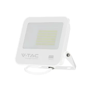   V-TAC LED reflektor 50W 6500K Fehér házas, Szürke matt üveggel, 1 m hosszú vezetékkel (SAMSUNG CHIP) -23690