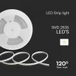 V-TAC LED szalag SMD2835 121LED/M 10.5W/M 220V IP65 3000K 10M/Tekercs - 23727